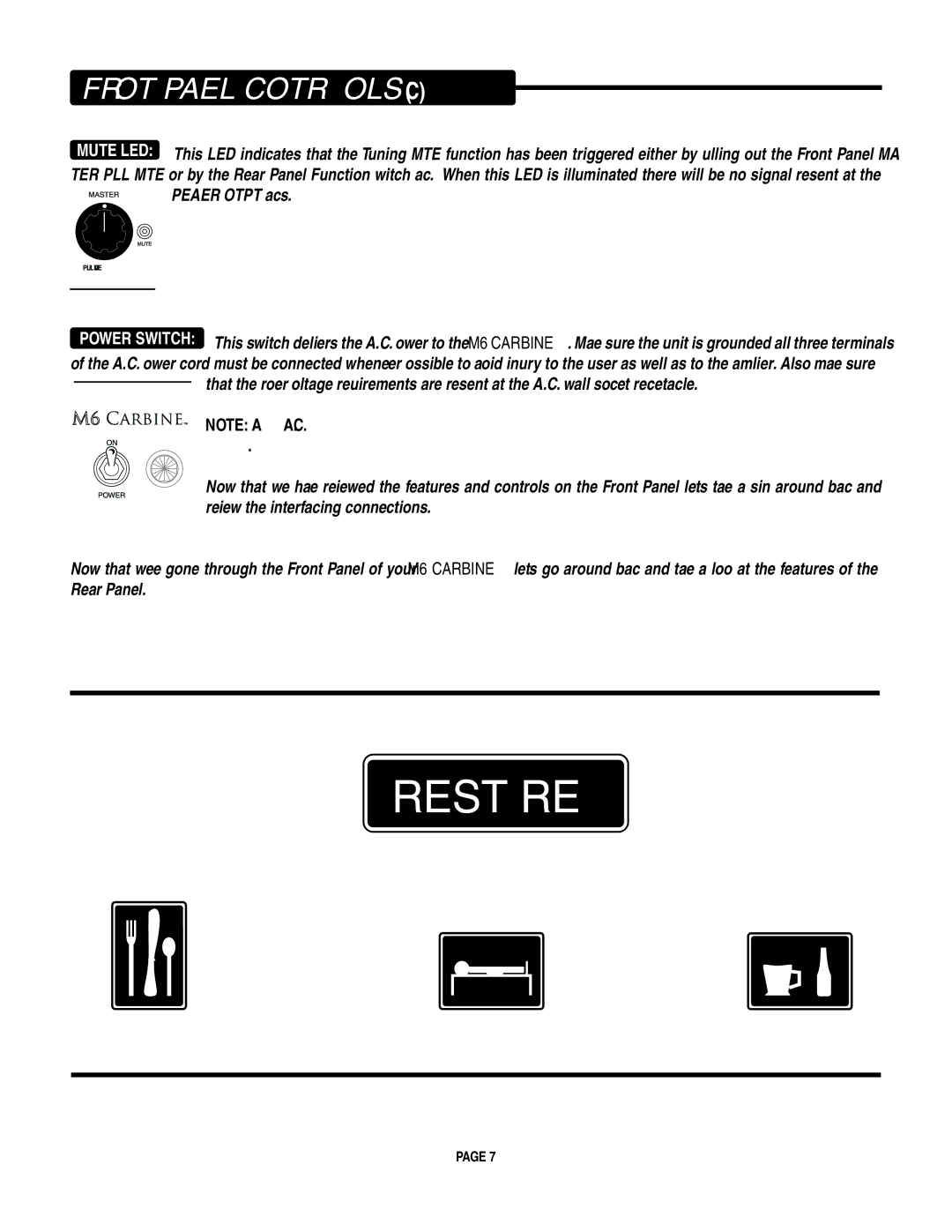 Mesa/Boogie M6 owner manual 