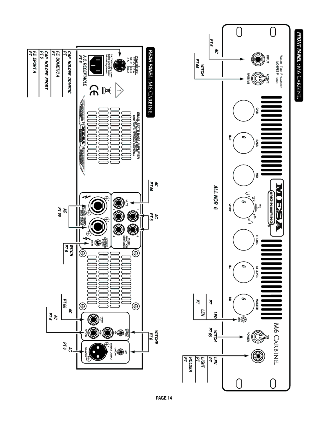 Mesa/Boogie M6 owner manual Rear Panel 