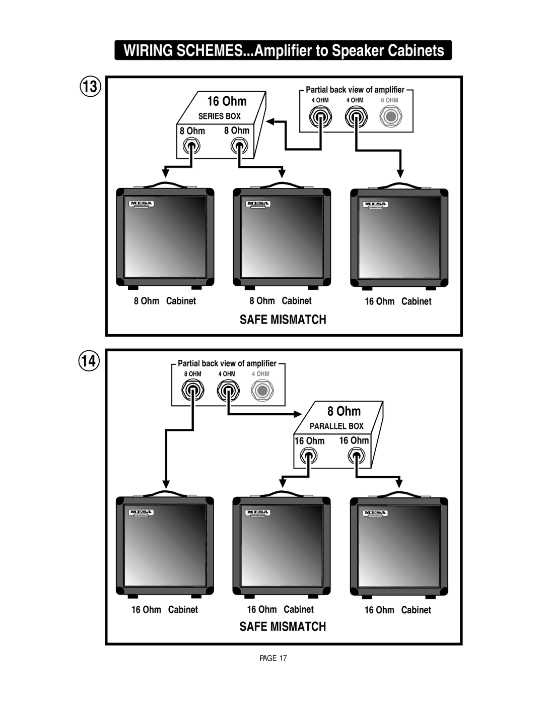 Mesa/Boogie MARK 1 owner manual Safe Mismatch 