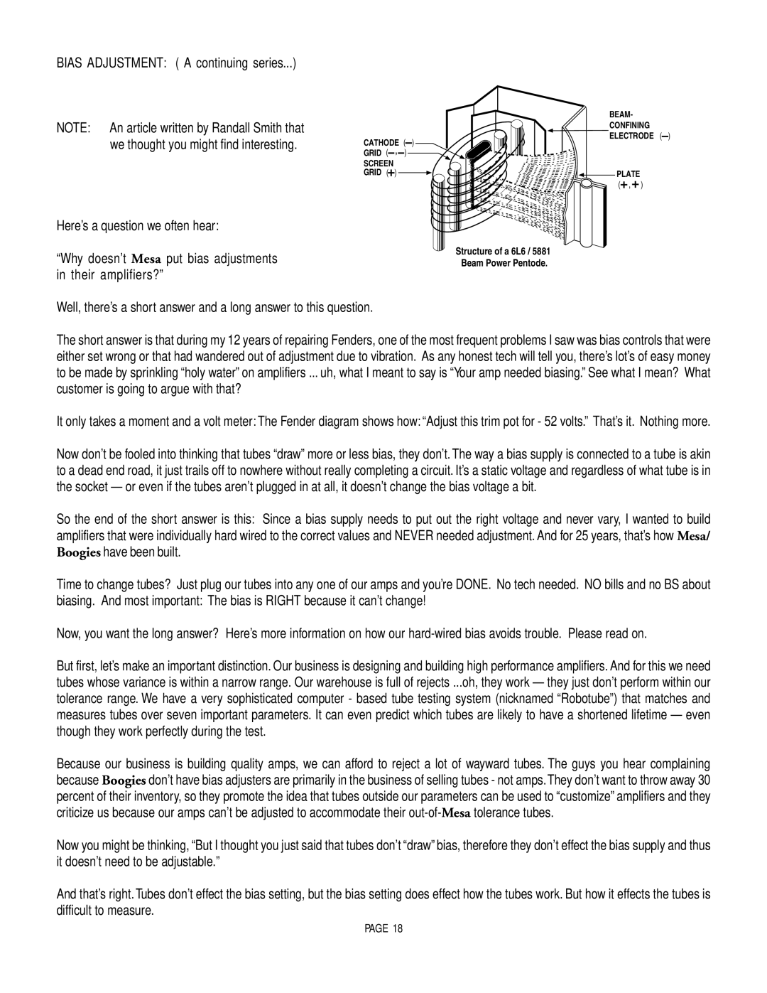 Mesa/Boogie MARK 1 owner manual Screen 