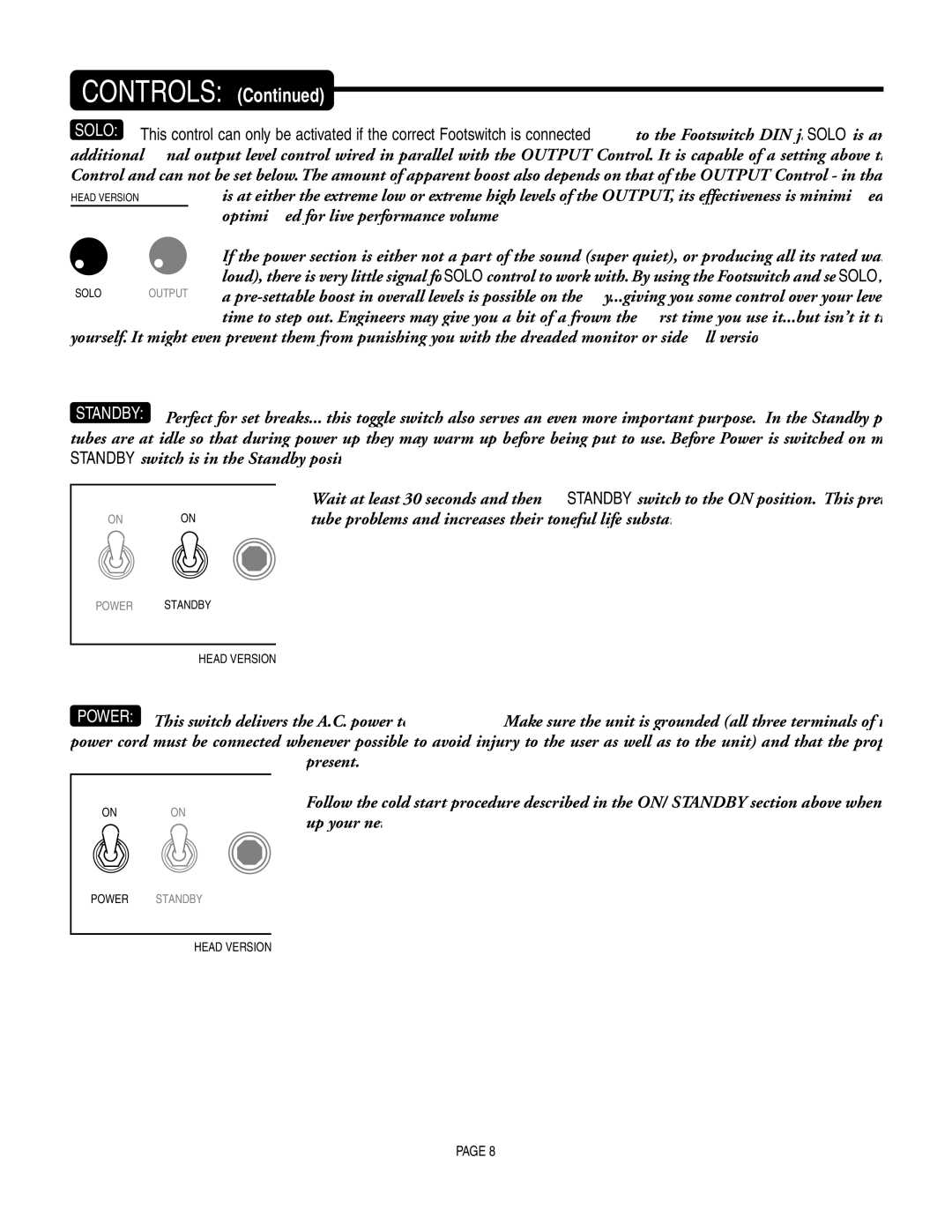 Mesa/Boogie pmn owner manual Present 