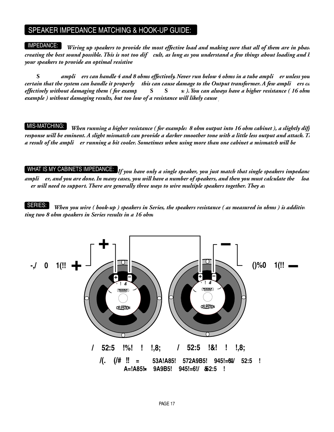 Mesa/Boogie pmn owner manual Speaker Impedance Matching & HOOK-UP Guide 