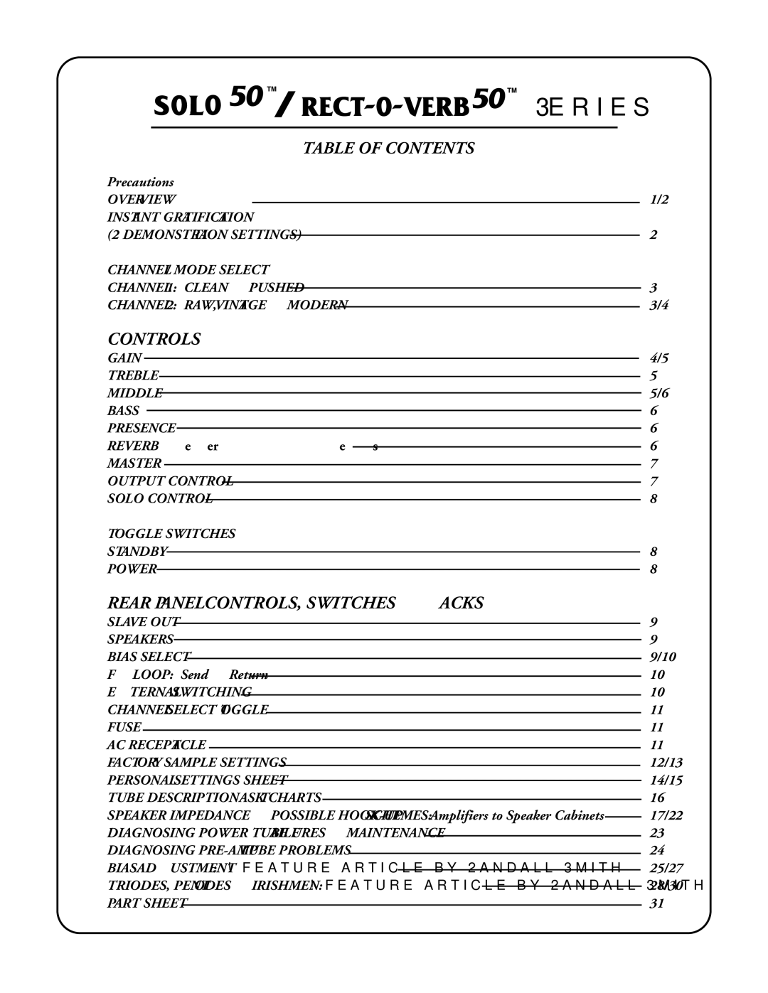 Mesa/Boogie pmn owner manual Series 