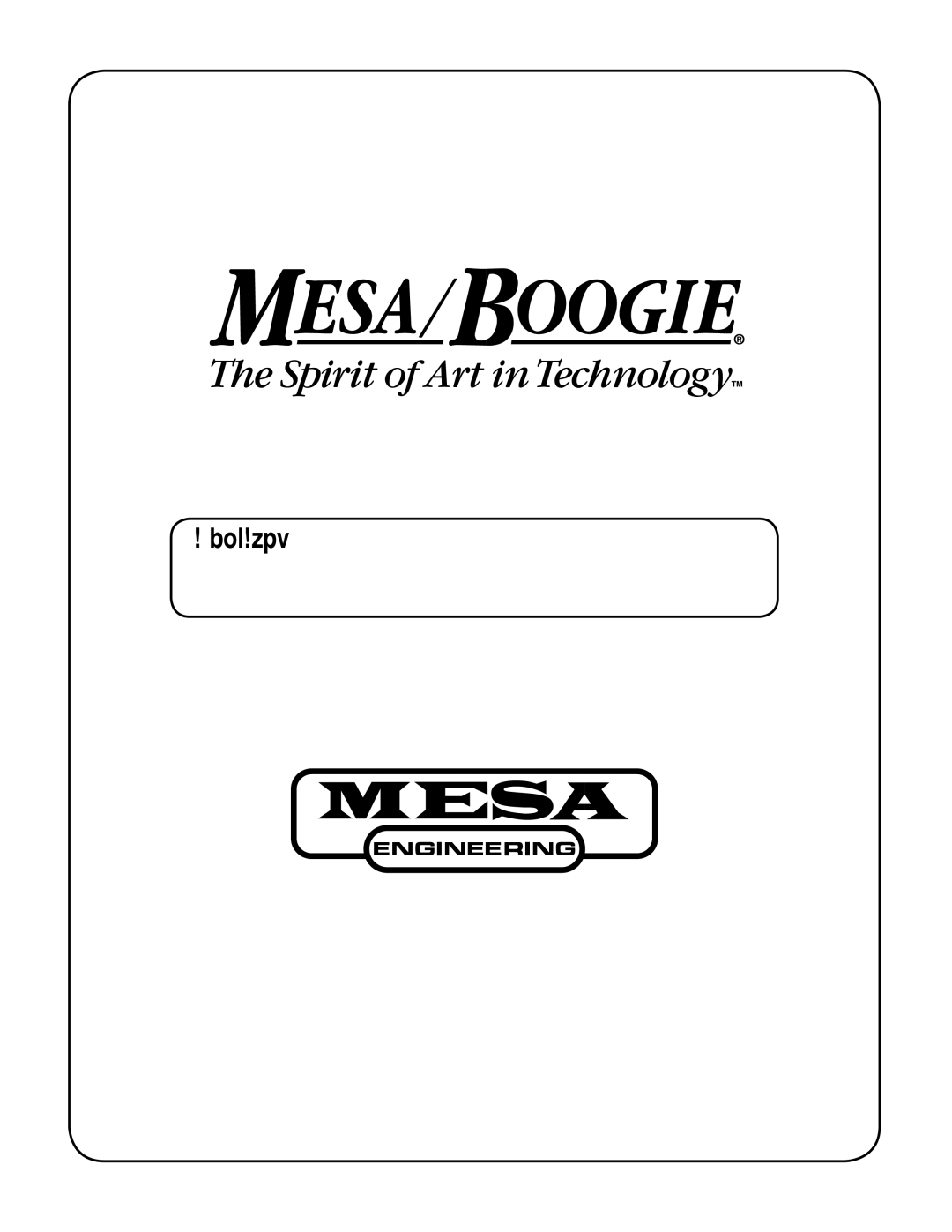 Mesa/Boogie pmn owner manual 