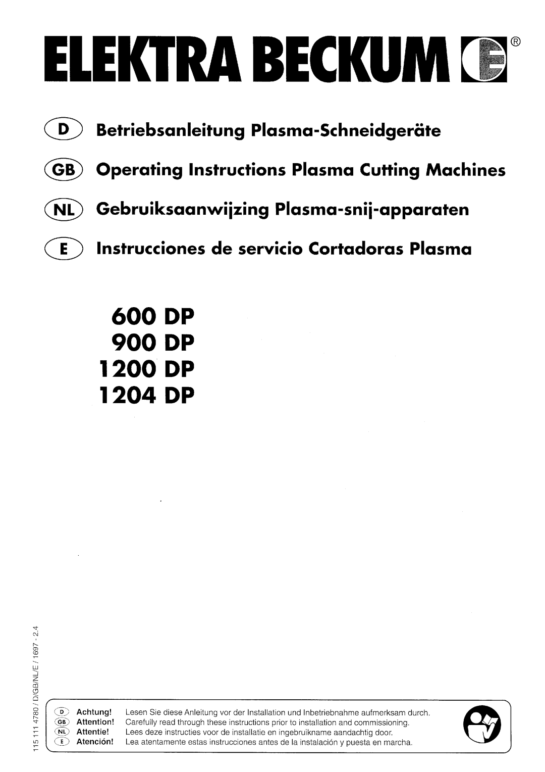 Metabo 1200 DP, 600 DP, 1204 DP, 900 DP manual 