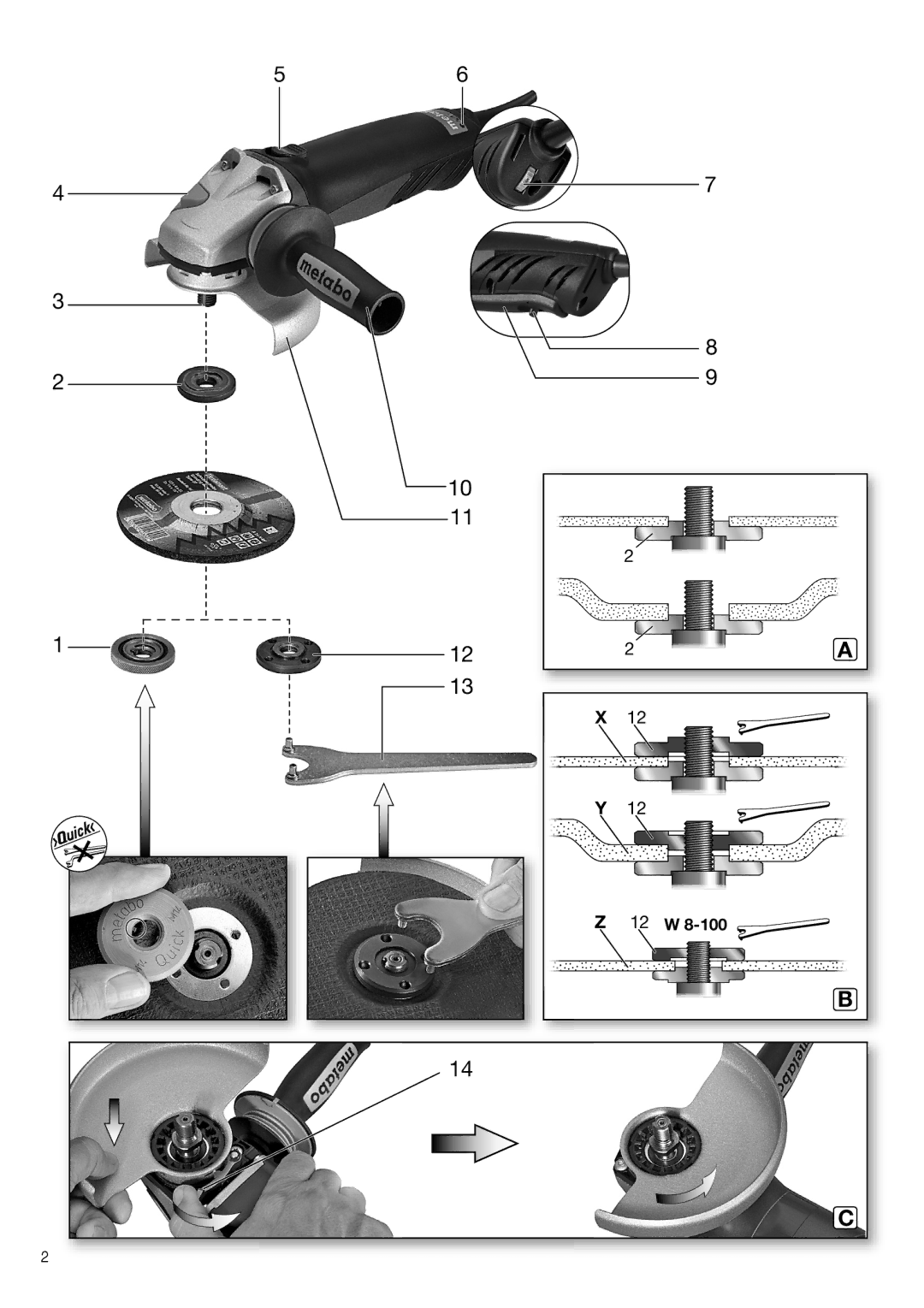 Metabo 600264420, 600292420, 600267420, 600268420, 600271420, 600274420, 600279420, 600280420, 600281420, 600269420, 600270420 100 