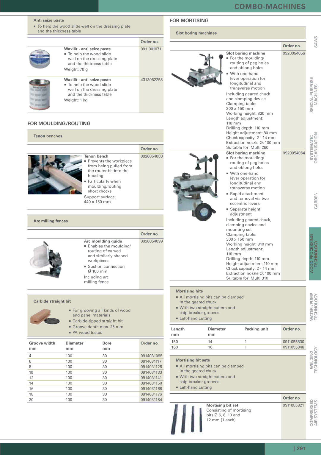 Metabo HC 300 manual For MOULDING/ROUTING, For Mortising 