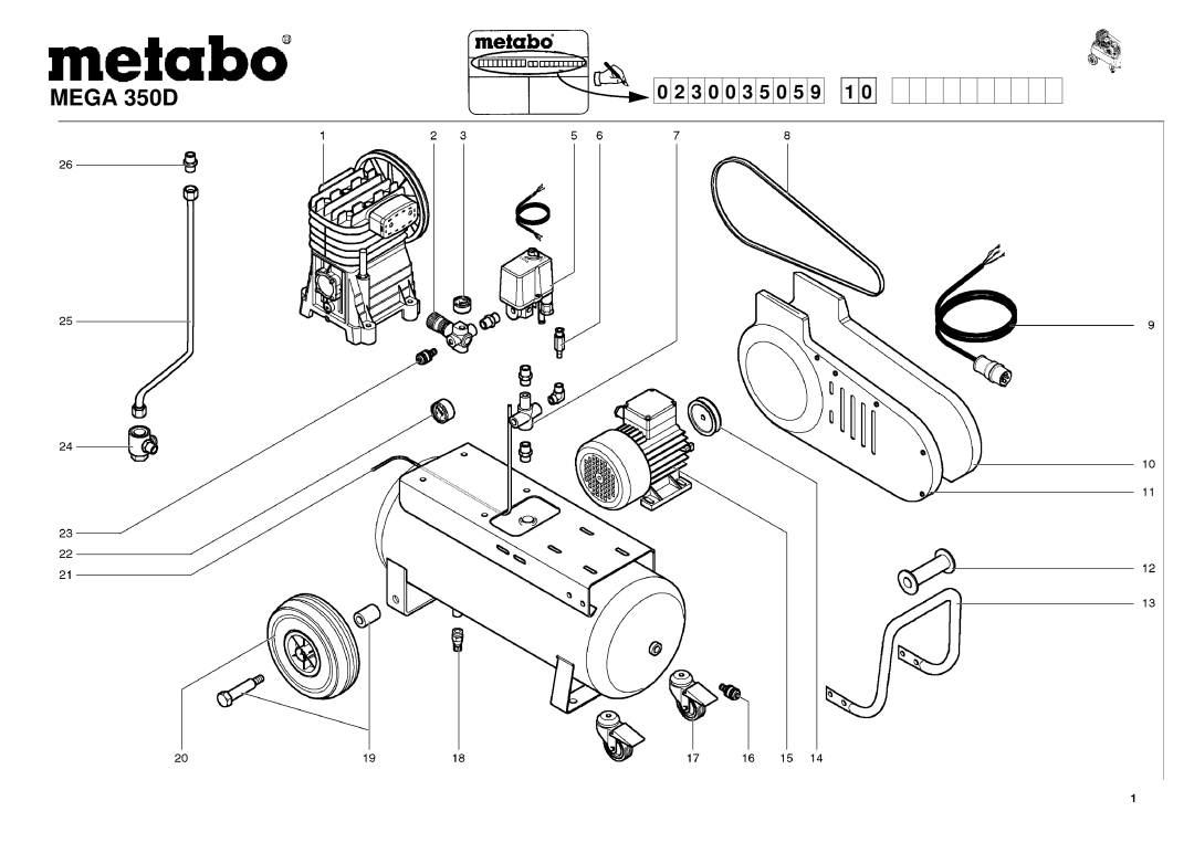 Metabo Mega 350 W manual Mega 350D 