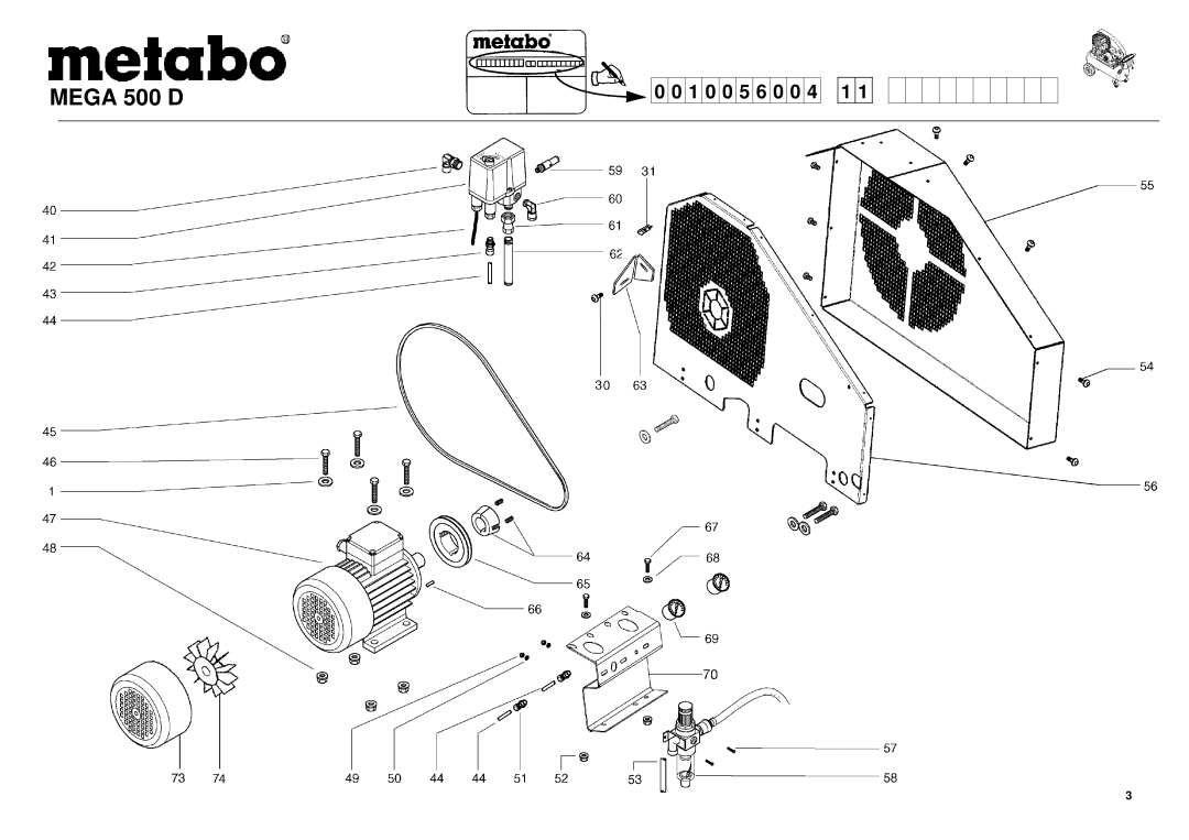 Metabo Mega 500 D manual 