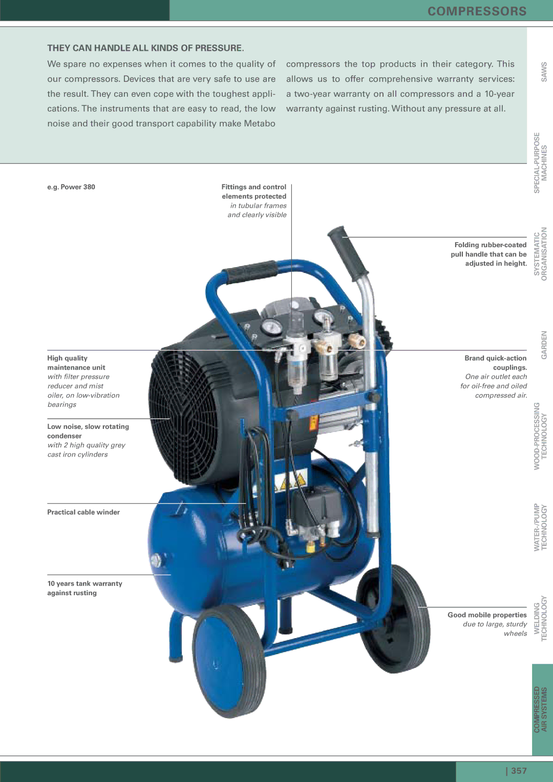 Metabo Mega 500 W, Mega 450 W manual Systematic Organisation, WOOD-PROCESSING Technology WATER-/PUMP Welding 