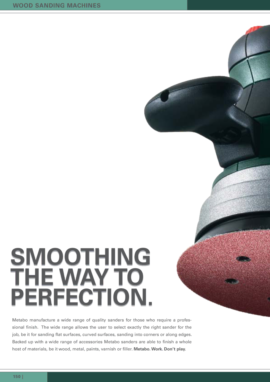 Metabo manual Smoothing WAY to Perfection, Wood Sanding Machines 