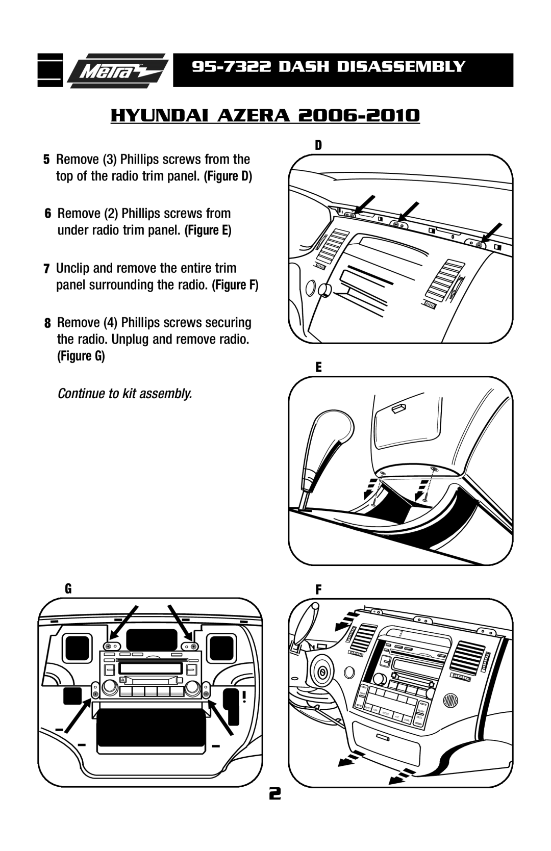 Metra Electronics 95-7322 installation instructions Figure G 