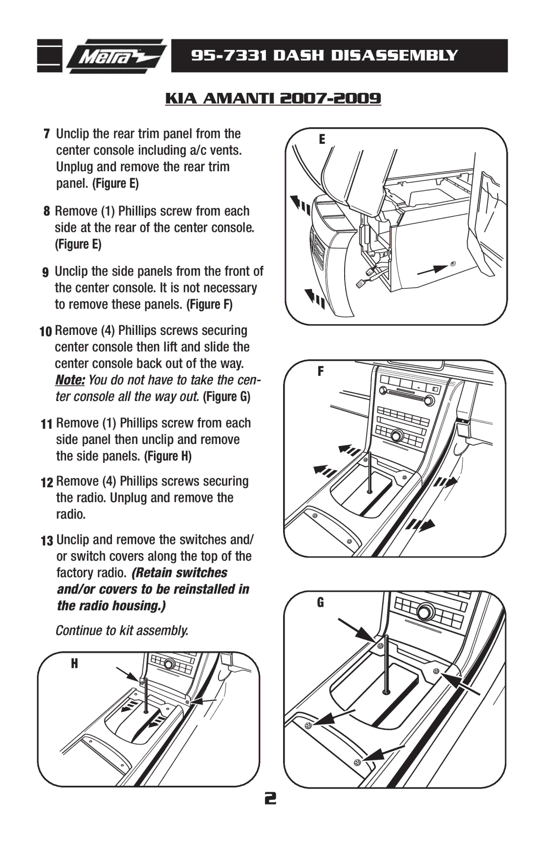 Metra Electronics 95-7331 installation instructions Figure E 