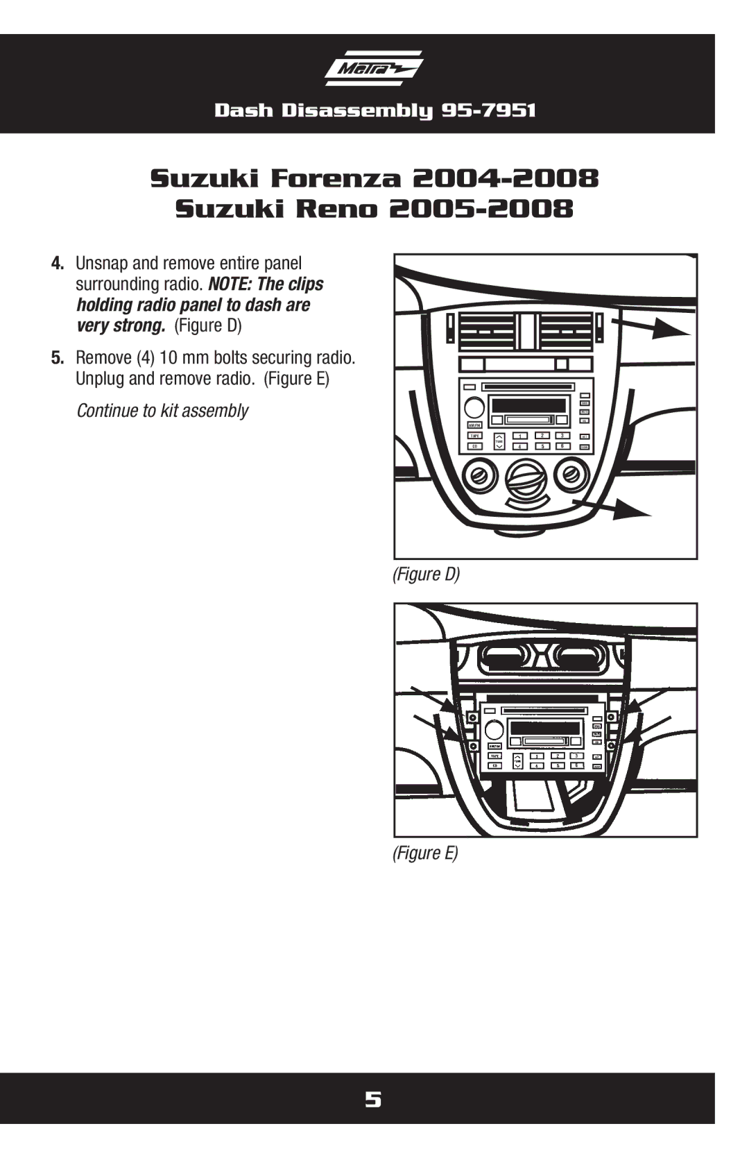 Metra Electronics 95-7951 installation instructions Figure D 