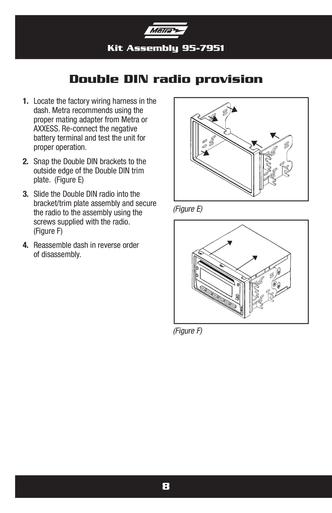 Metra Electronics 95-7951 installation instructions Figure F 