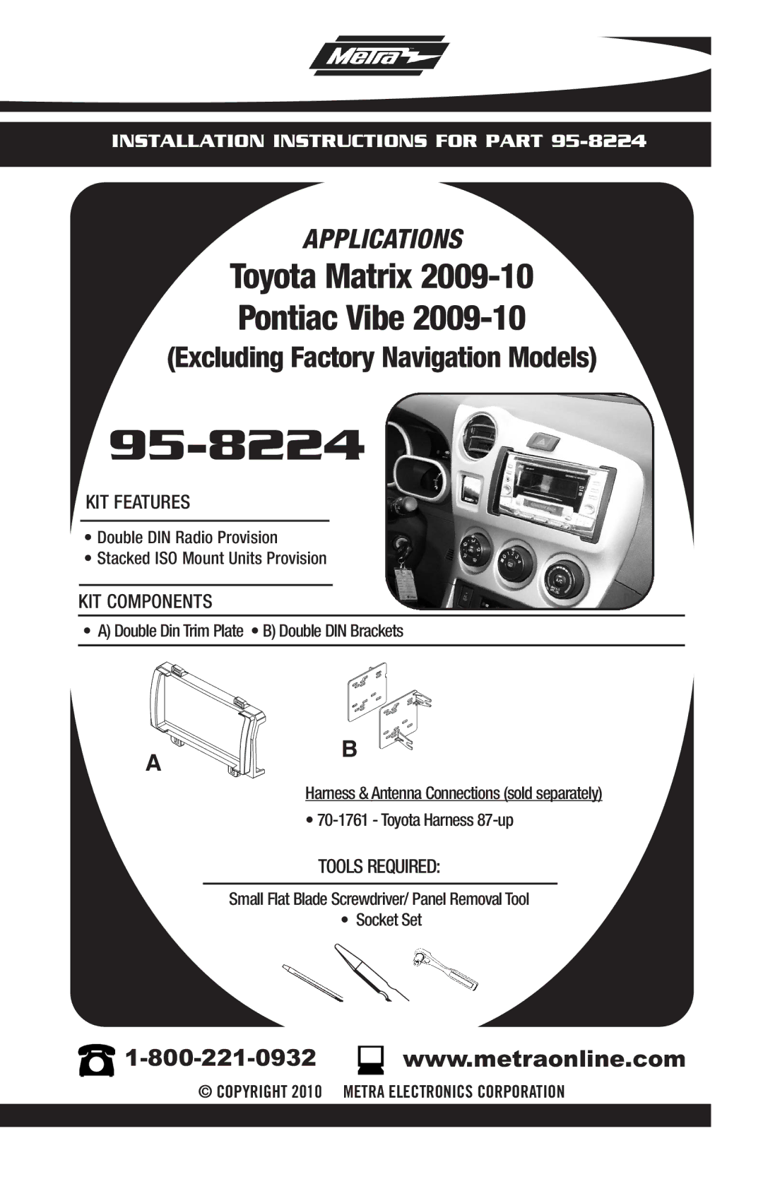 Metra Electronics 95-8224 installation instructions 