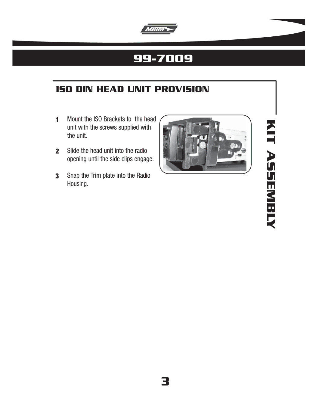 Metra Electronics 99-7009 installation instructions HD9C=69JCIEGDKHDC 