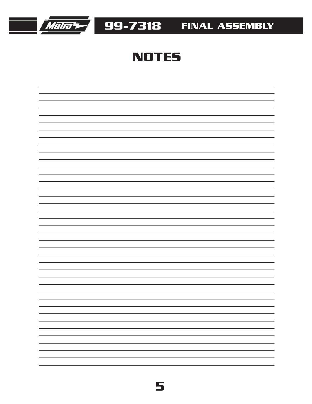 Metra Electronics installation instructions 99-7318FINAL Assembly 