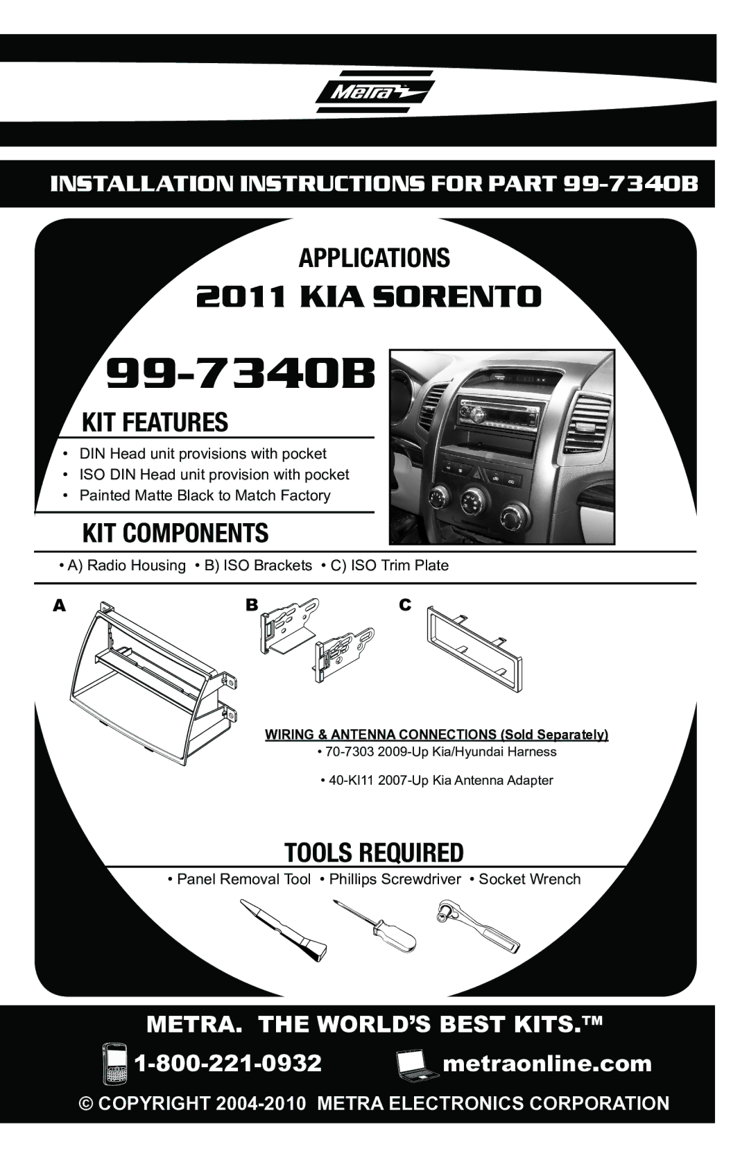 Metra Electronics 99-7340B installation instructions 