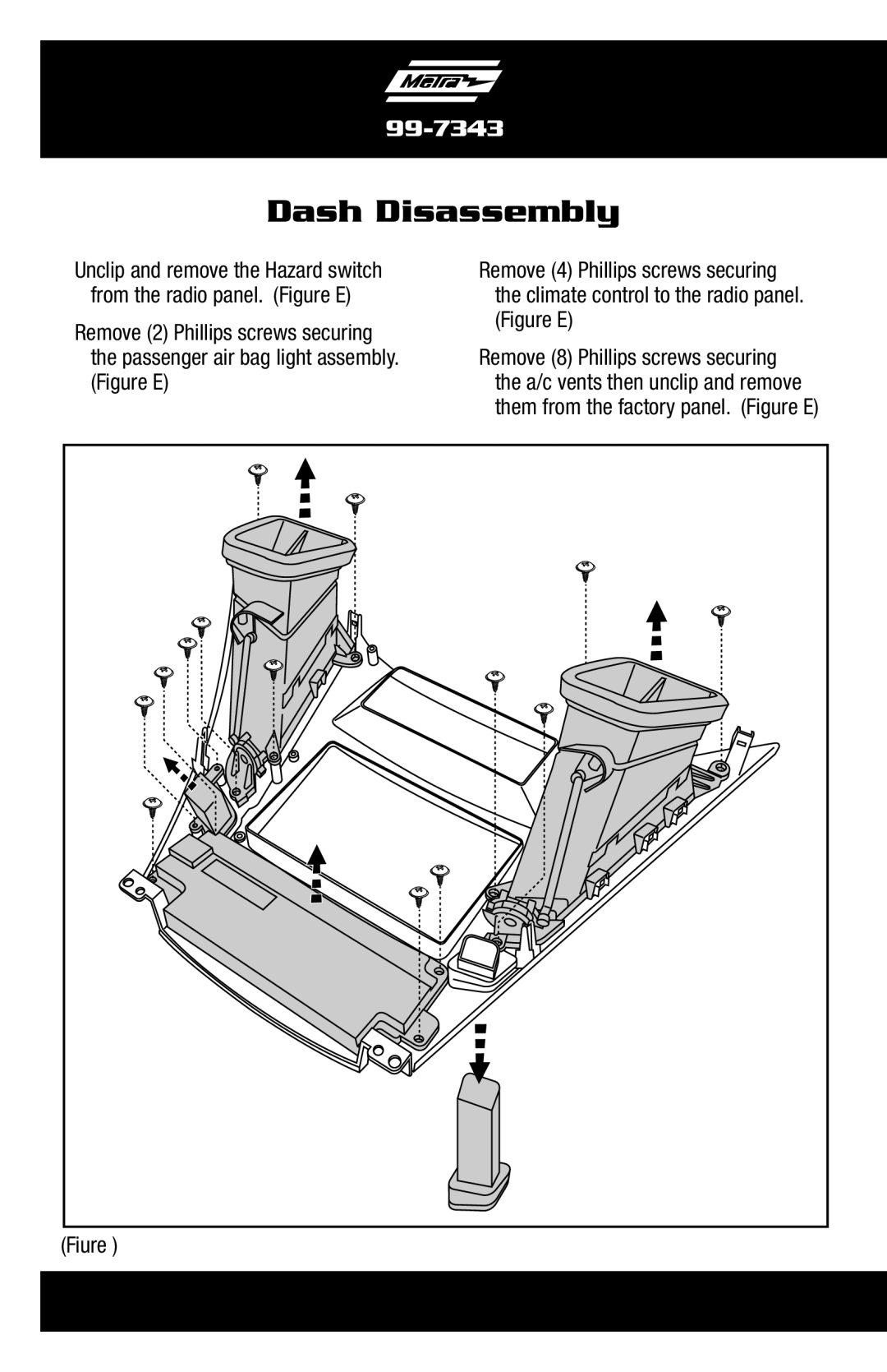 Metra Electronics 99-7343 installation instructions Figure E 