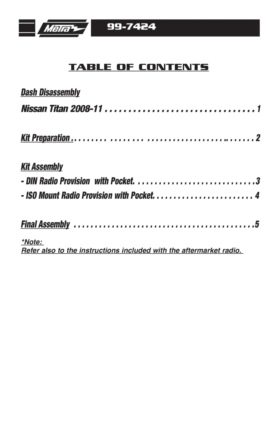 Metra Electronics 99-7424 installation instructions Dash Disassembly 