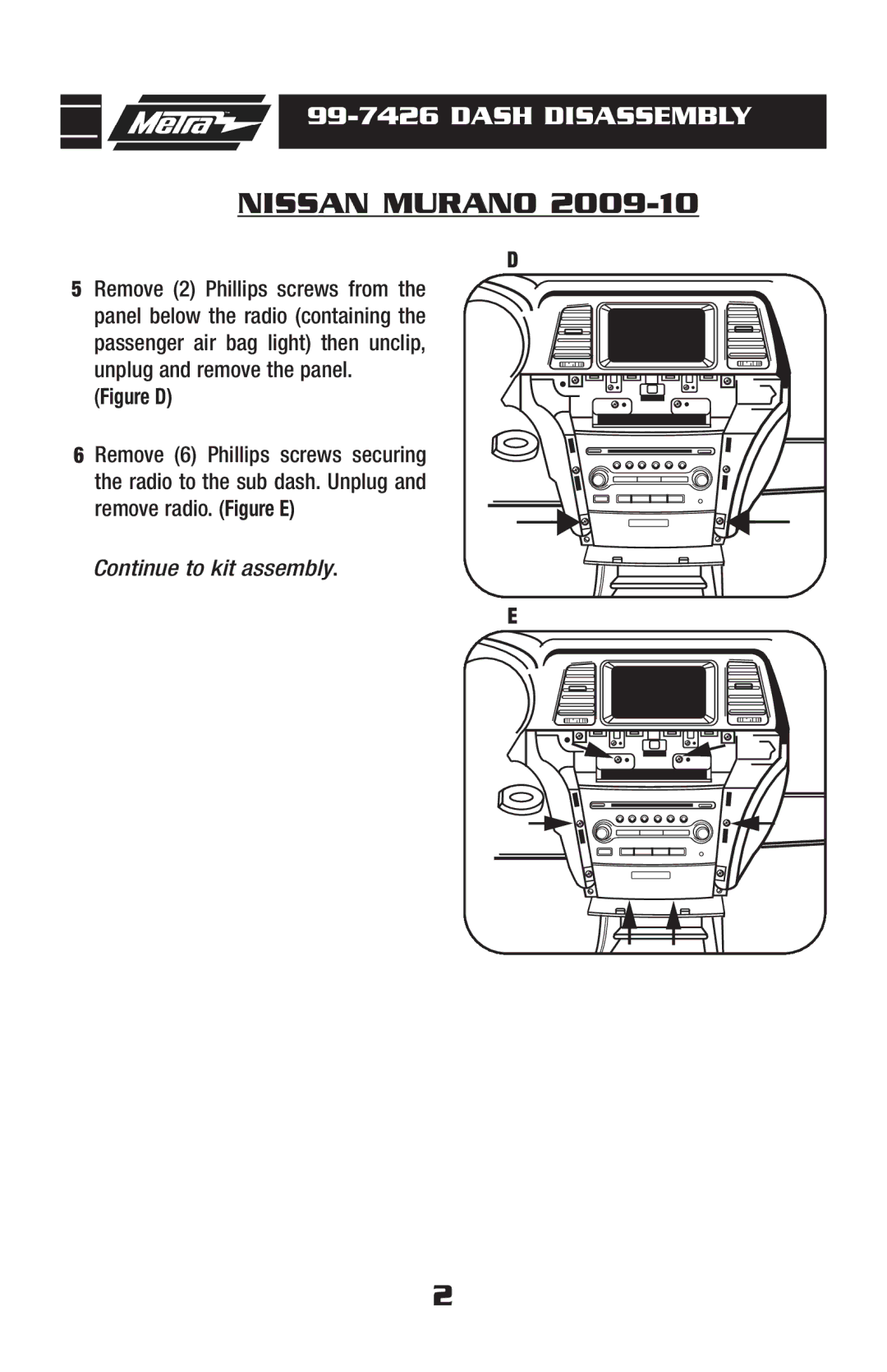 Metra Electronics 99-7426 installation instructions Figure D 