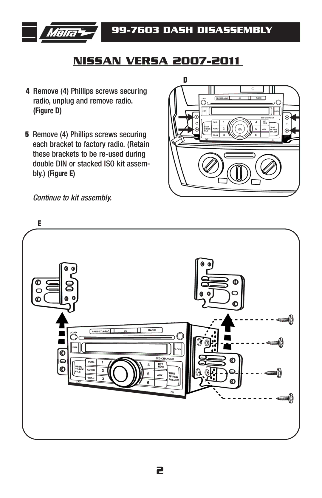 Metra Electronics 99-7603 installation instructions Figure D 