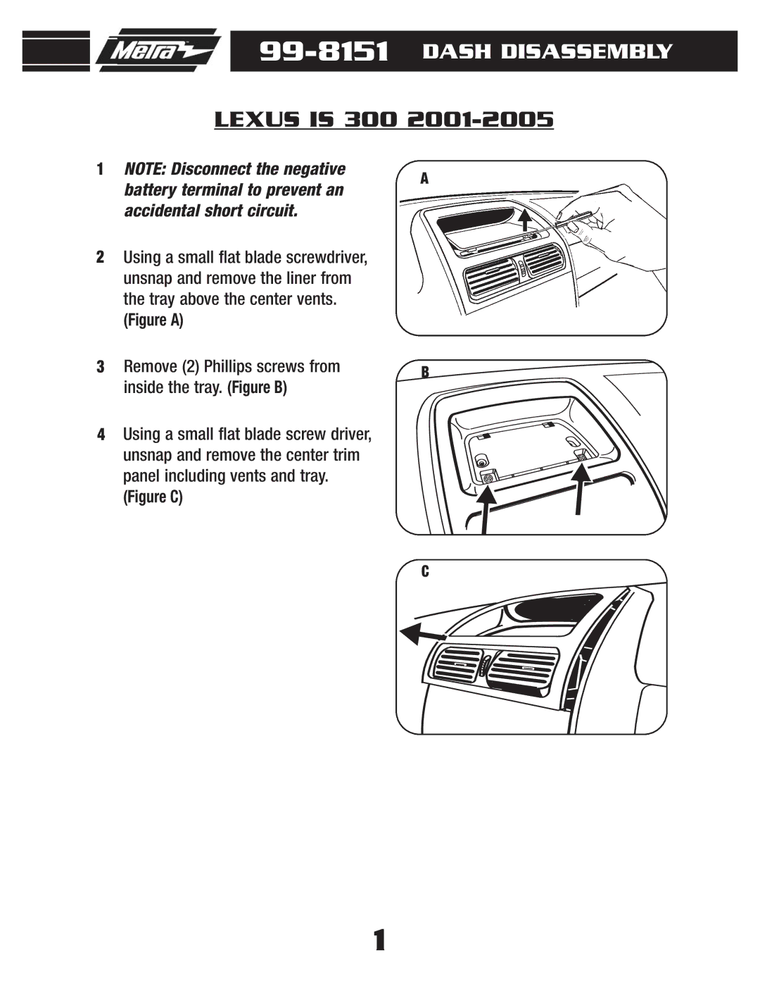 Metra Electronics 99-8151 installation instructions Lexus is 300 