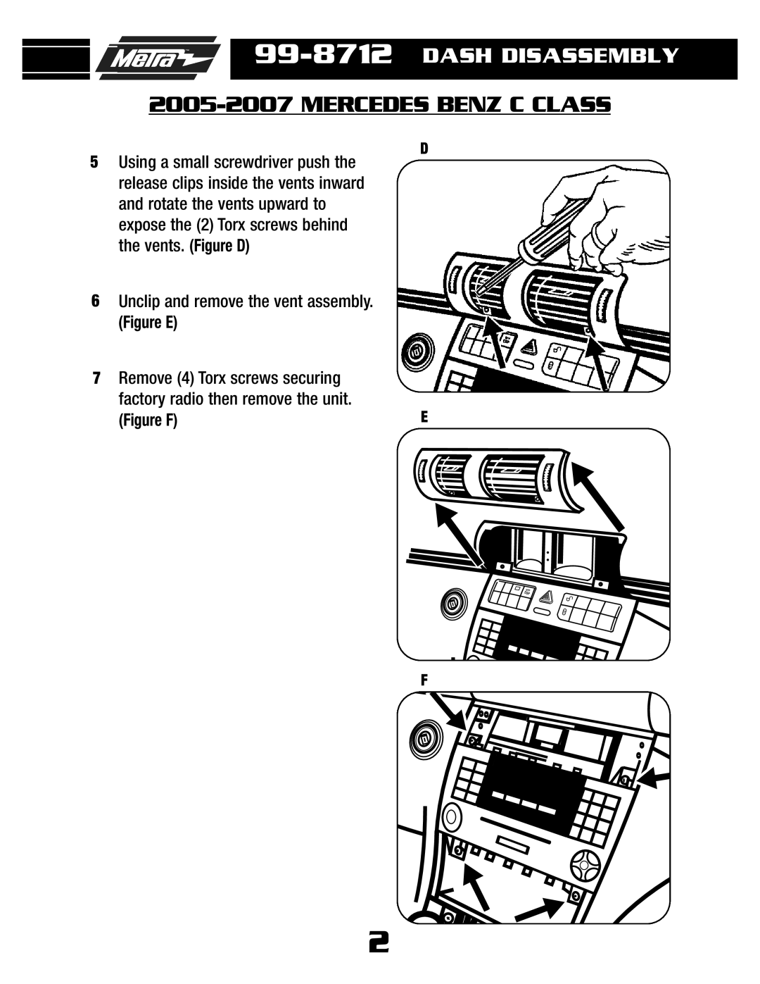 Metra Electronics 99-8712 installation instructions Figure E 