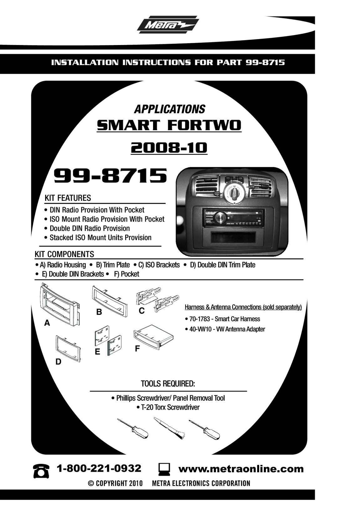 Metra Electronics 99-8715 installation instructions 