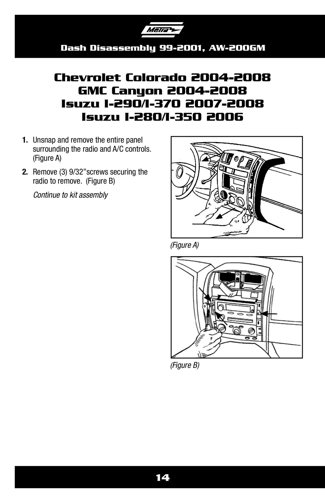 Metra Electronics AW-200GM installation instructions Figure a 