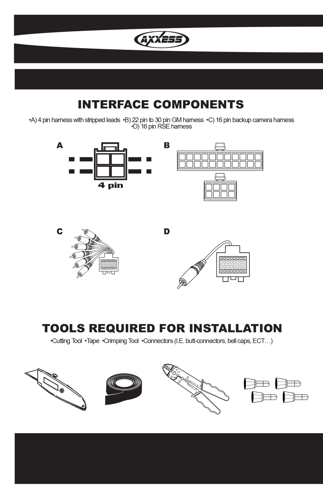 Metra Electronics GMLAN29-100 installation instructions Interface Components, Tools Required for Installation 