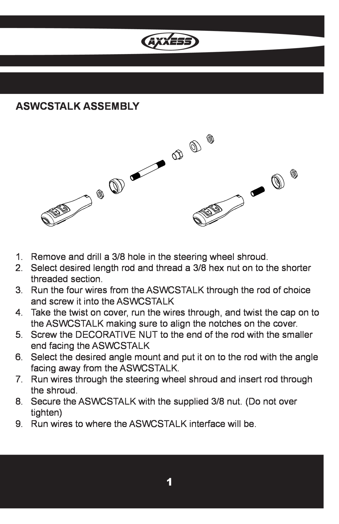 Metra Electronics OESWC-6502-STK installation instructions Aswcstalk Assembly 