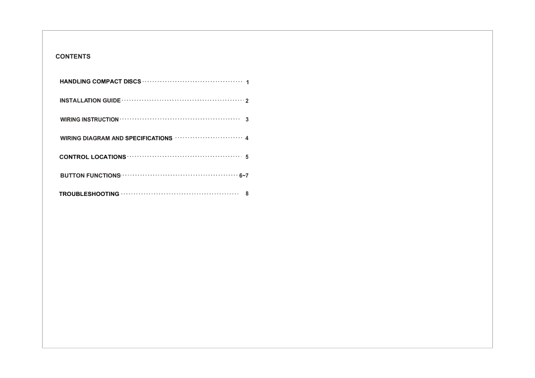 Metrik Mobile Electronics MCD-476 warranty Contents 