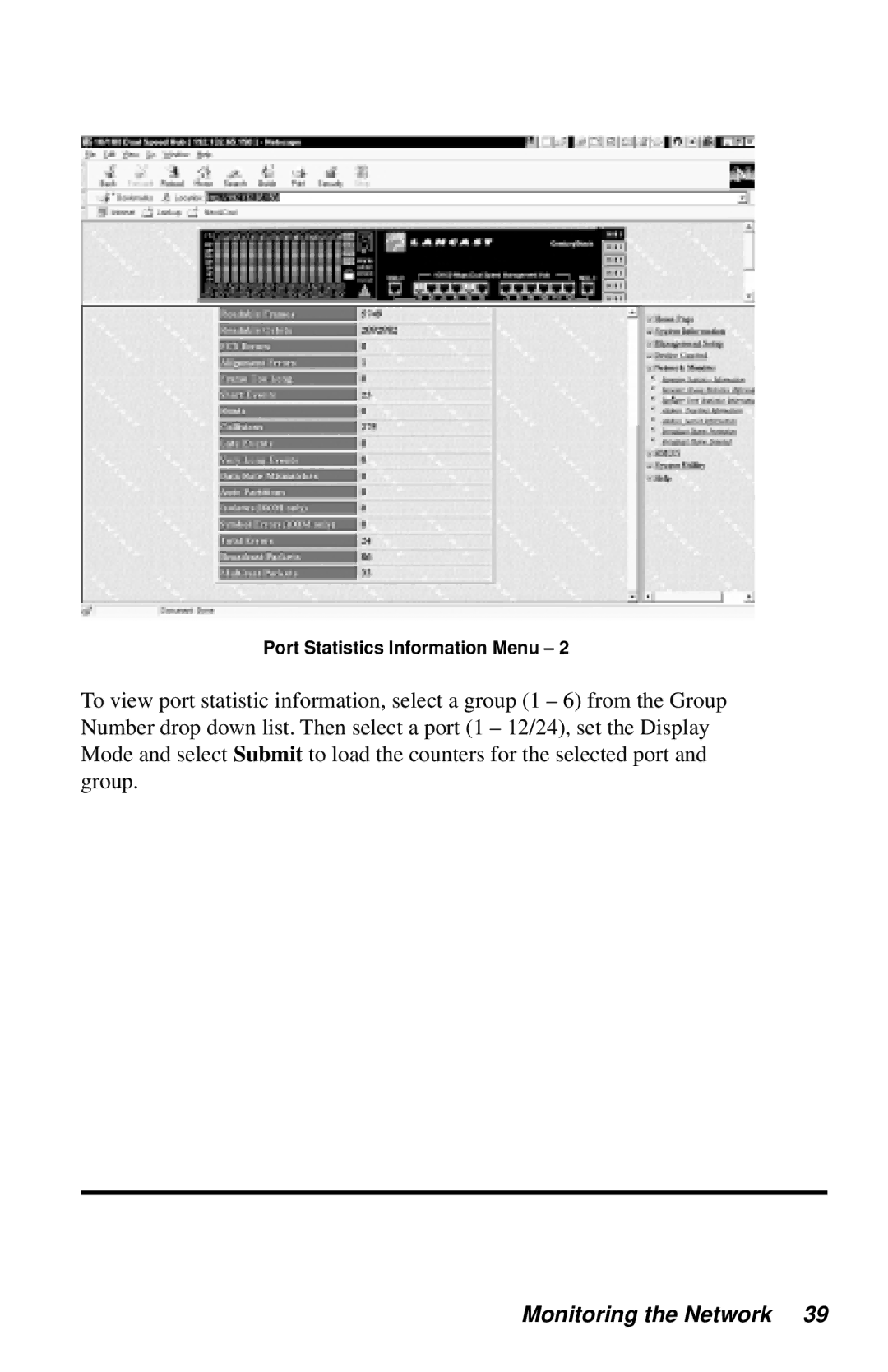 METRObility Optical Systems 8100 manual Monitoring the Network 