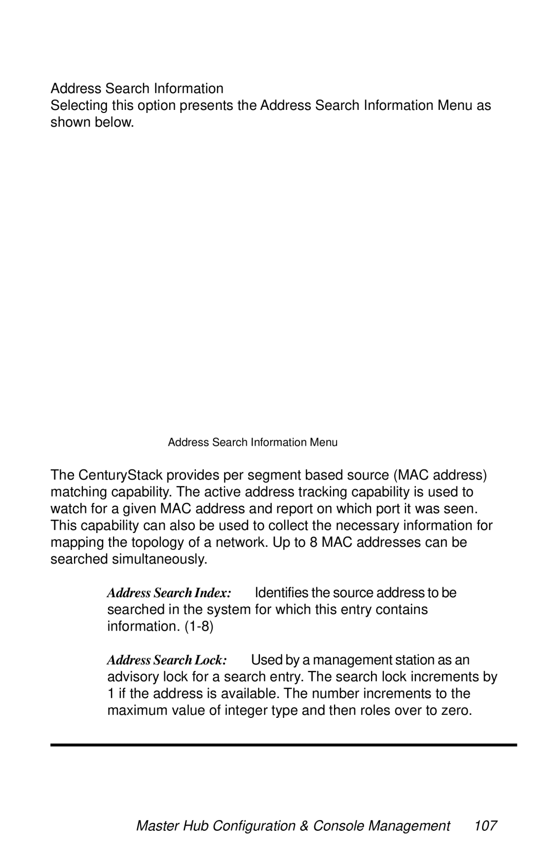 METRObility Optical Systems 8124-01-M manual Address Search Information 