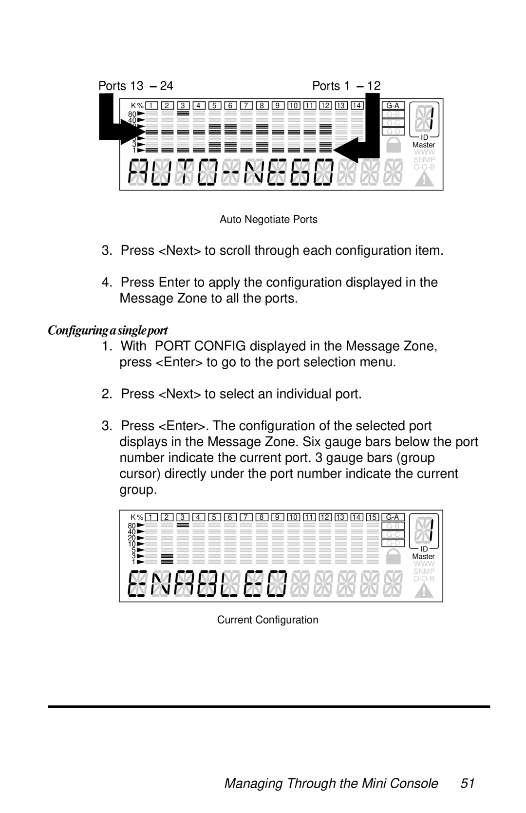 METRObility Optical Systems 8124-01-M manual Configuring a single port 