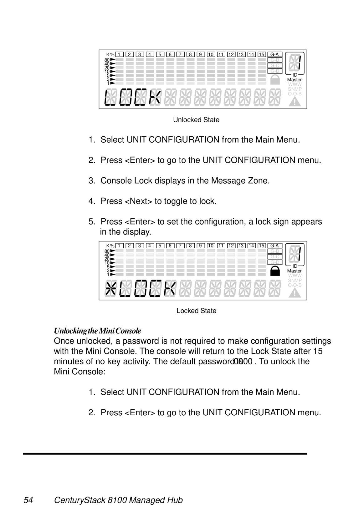 METRObility Optical Systems 8124-01-M manual Unlocking the Mini Console 