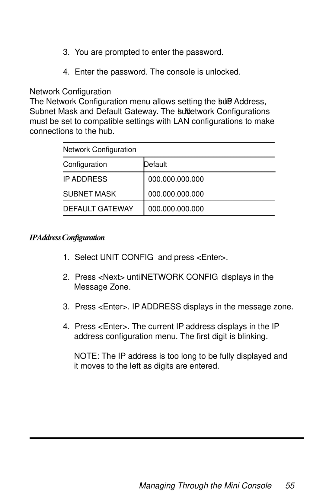 METRObility Optical Systems 8124-01-M manual Network Configuration, IP AddressConfiguration 