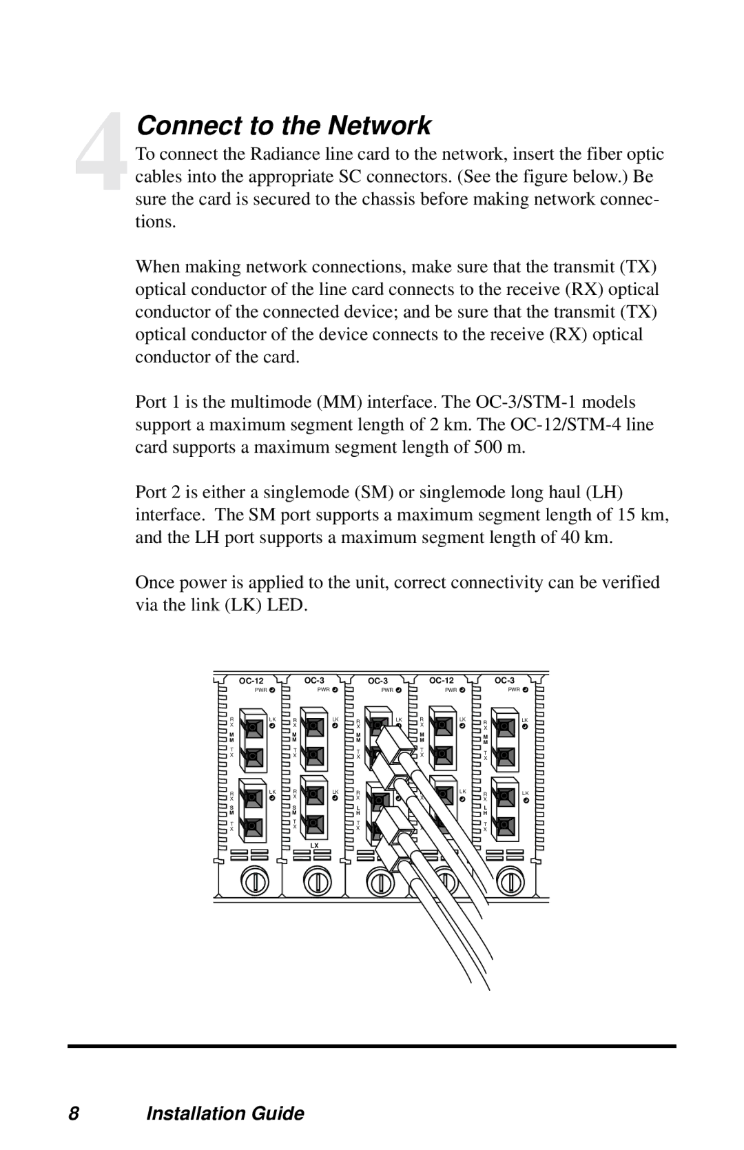 METRObility Optical Systems R125-37, R135-34, R125-34 manual 4Connect to the Network 