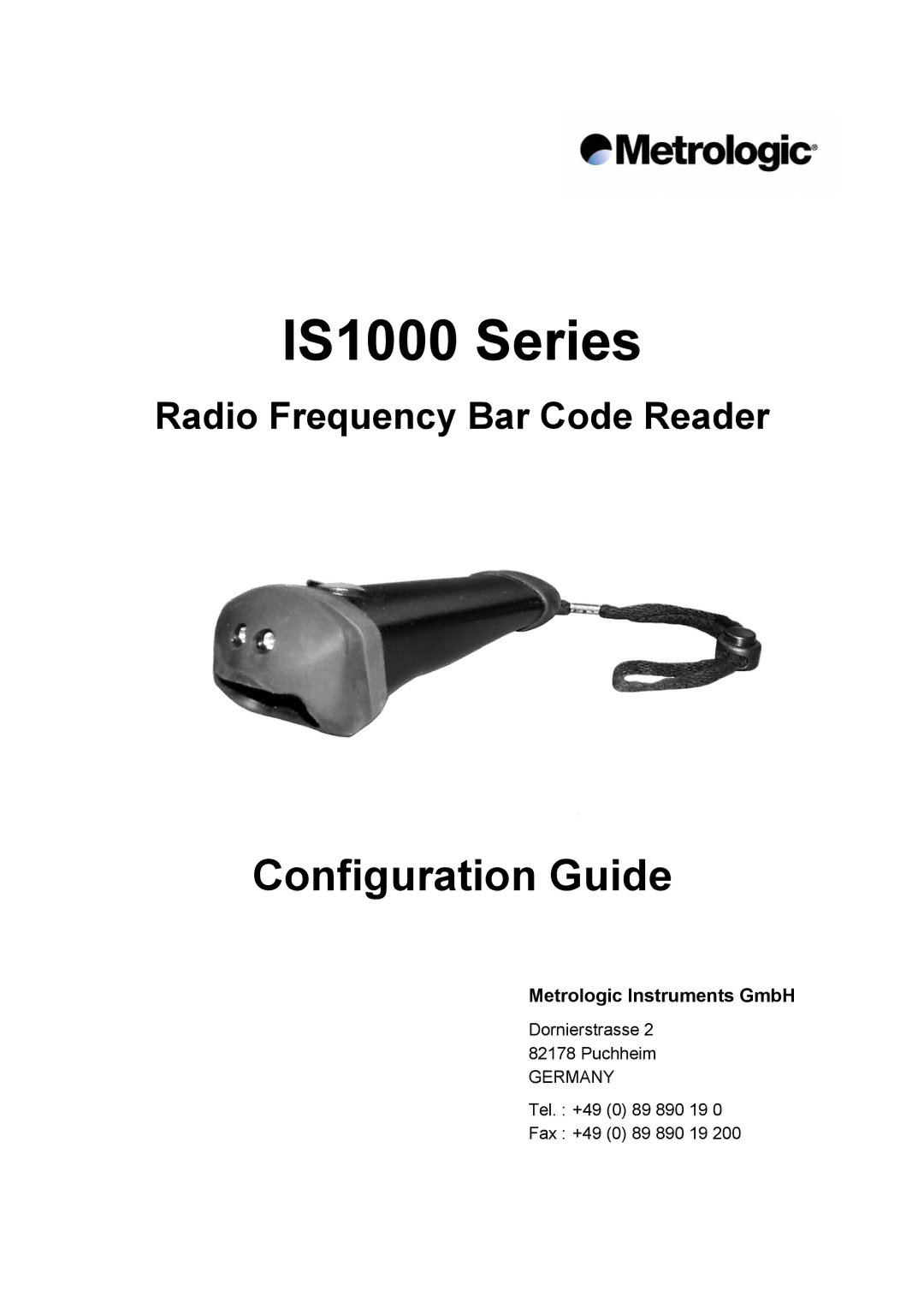 Metrologic Instruments manual IS1000 Series 