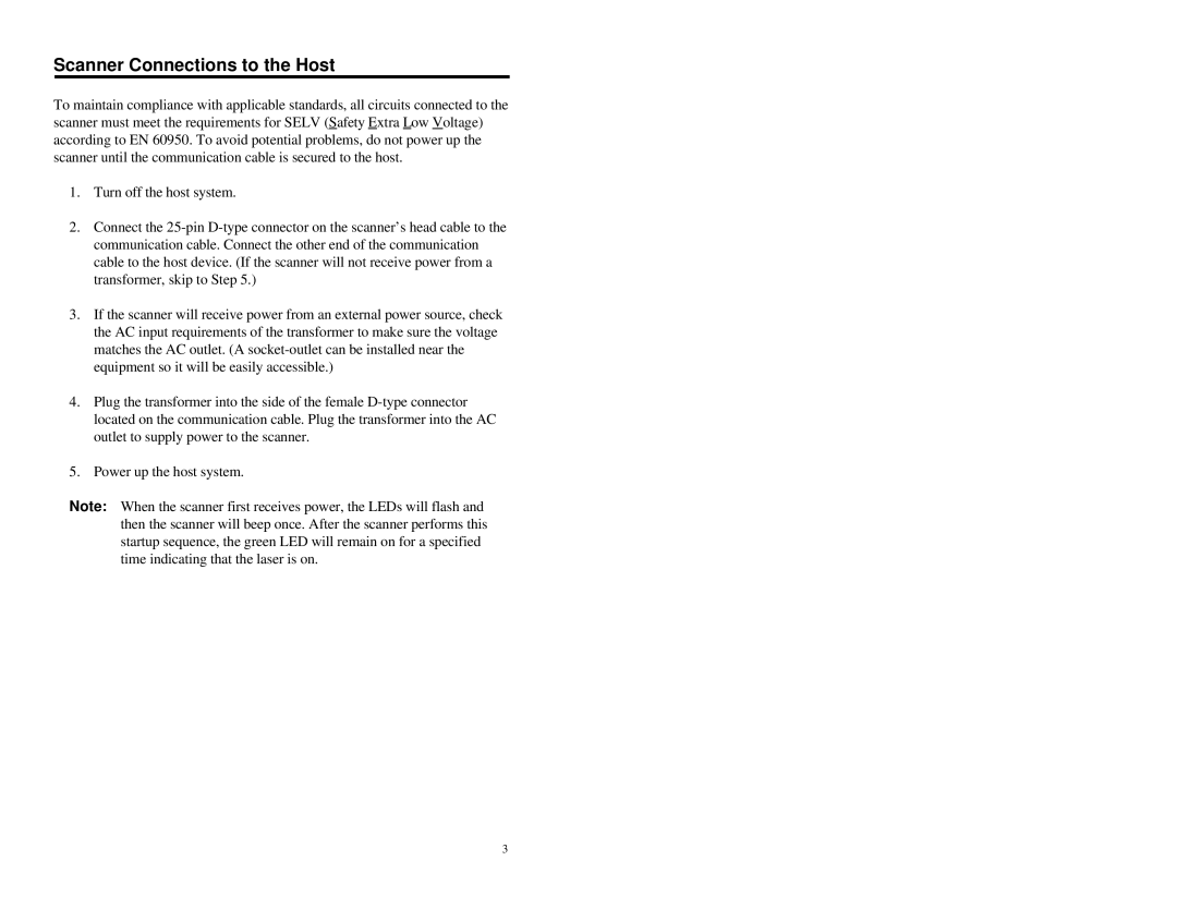 Metrologic Instruments MLPN 2178 manual Scanner Connections to the Host 