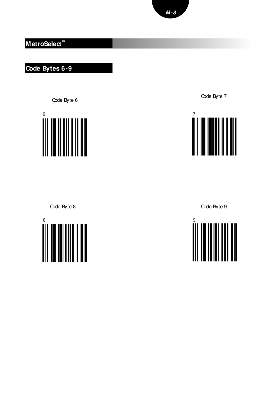 Metrologic Instruments MLPN 2407 manual Code Byte 