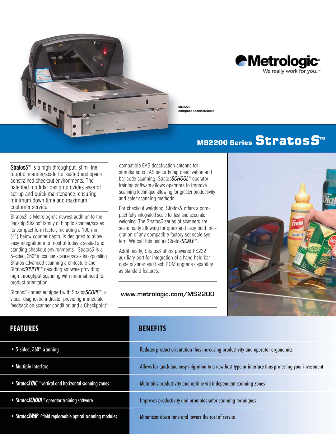 Metrologic Instruments manual MS2200 Series StratosSTM 