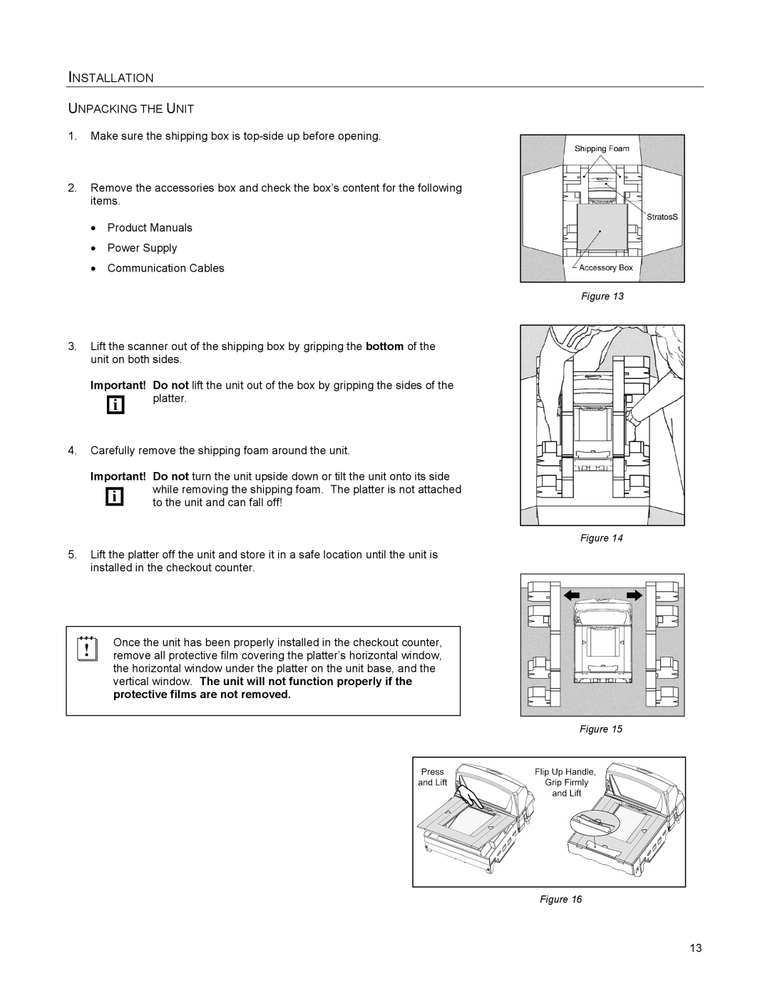 Metrologic Instruments MS2421, MS2422 manual Unpacking the Unit 