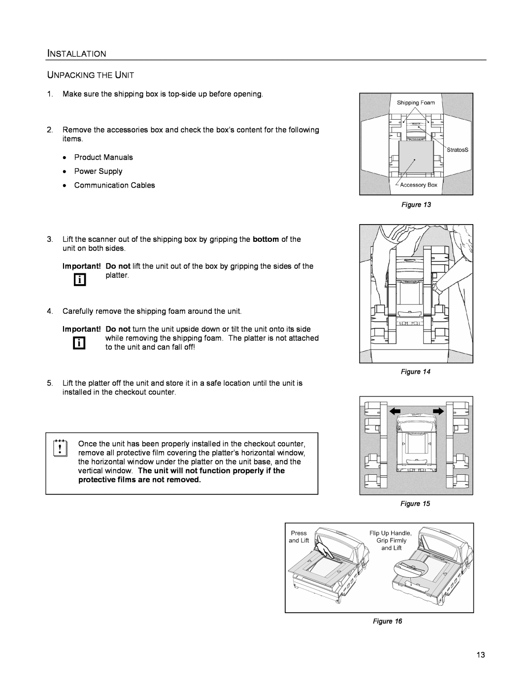 Metrologic Instruments MS2421, MS2422 manual Installation, Unpacking The Unit 