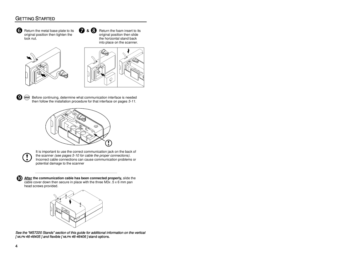 Metrologic Instruments MS7220 manual 