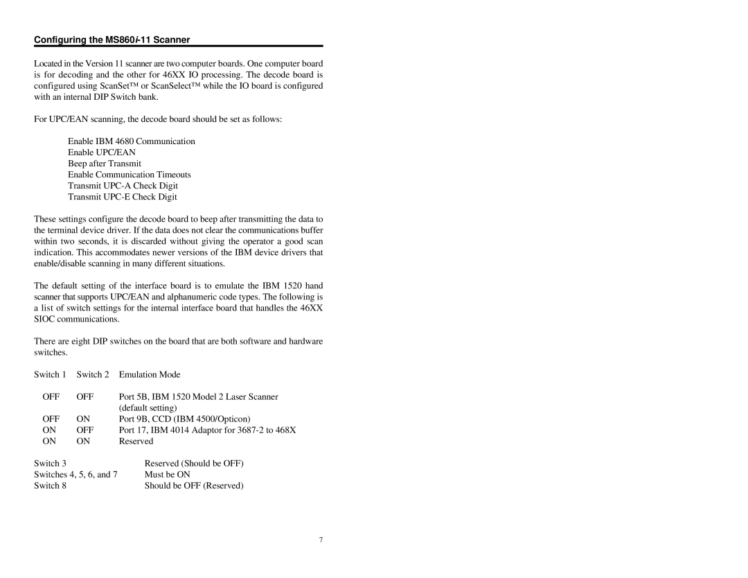 Metrologic Instruments manual Configuring the MS860i-11 Scanner 