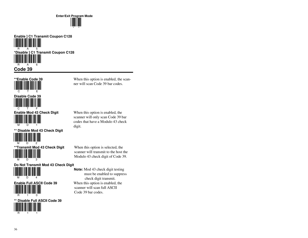Metrologic Instruments MS951 manual Ner will scan Code 39 bar codes 