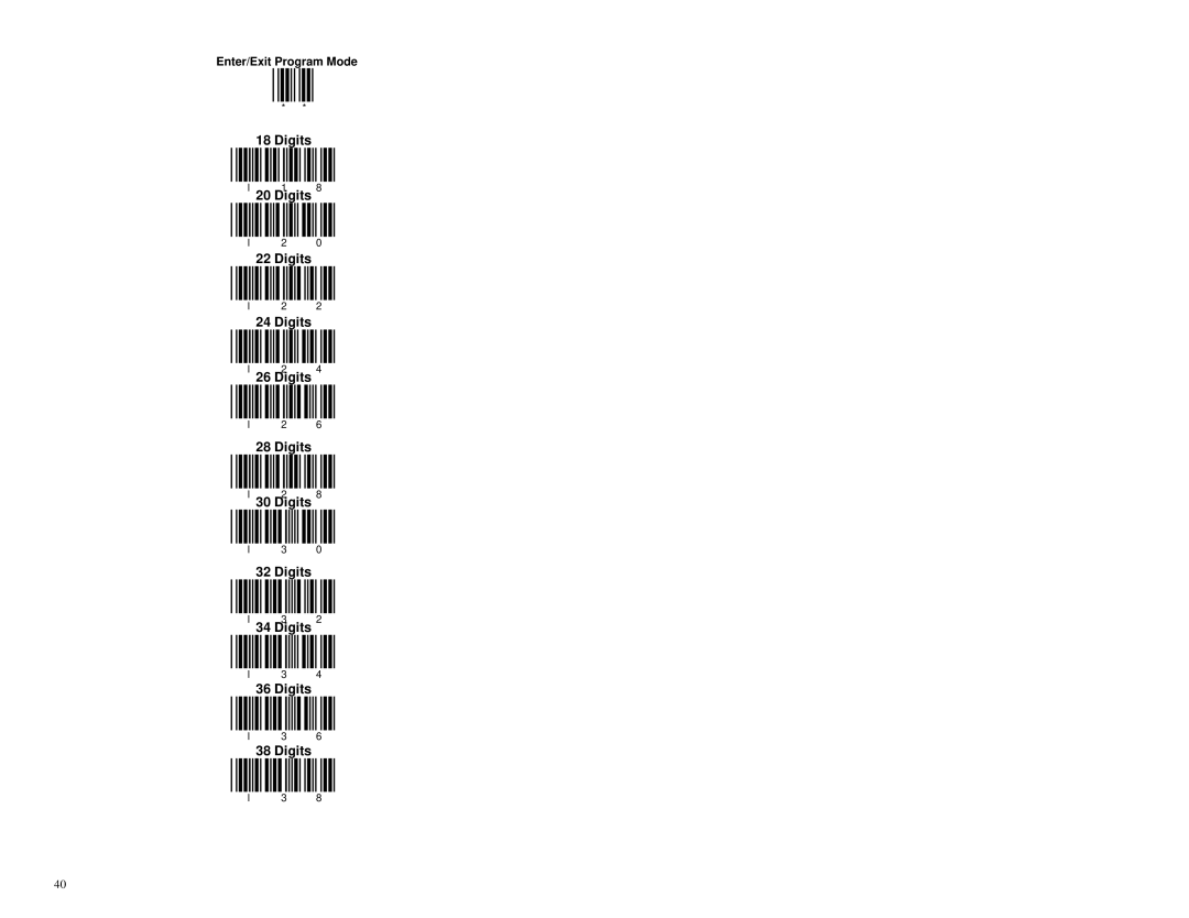 Metrologic Instruments MS951 manual Digits 